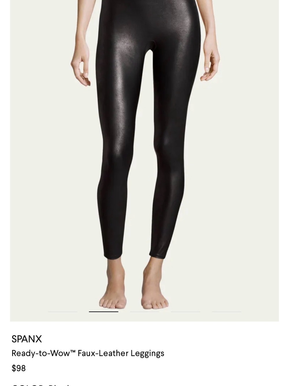 SPANX Ready-to-Wow Faux-Leather Leggings in Black